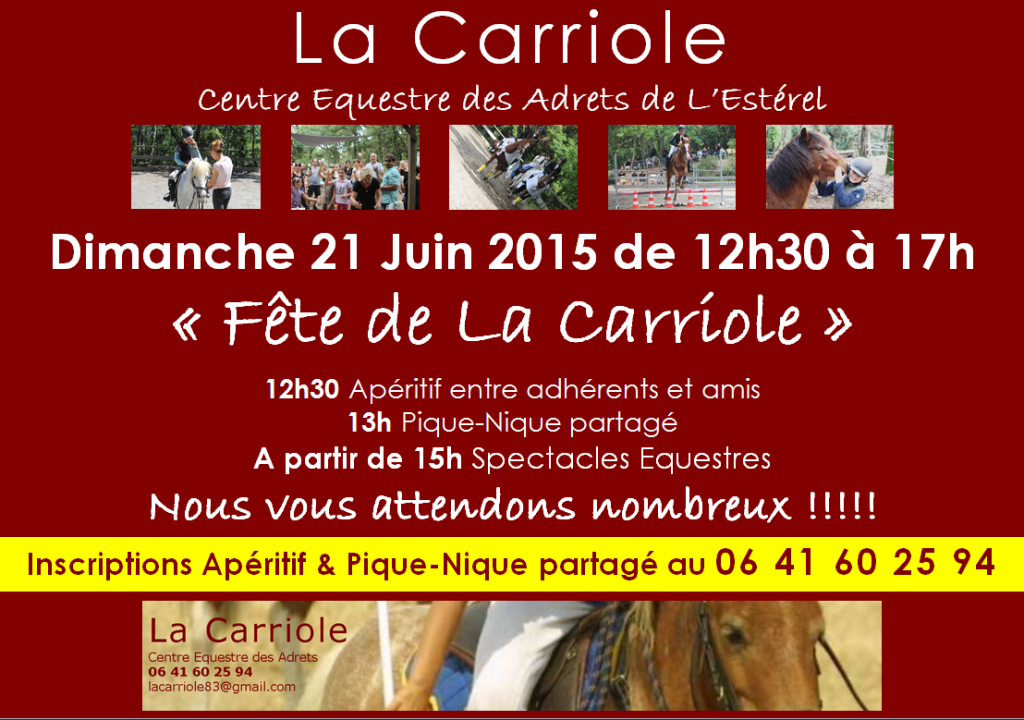 Fête de La Carriole 21 Juin 2015 Adhérents