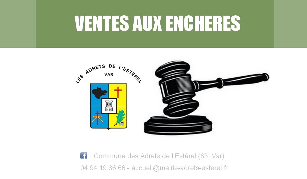 08/01/23 – Ventes par enchères de biens mobiliers communaux d’occasion