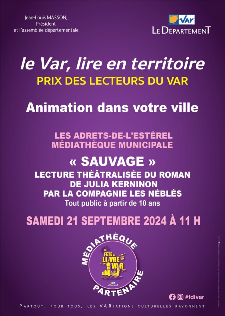 21/09/2024 – Lecture théâtralisée du roman “SAUVAGE