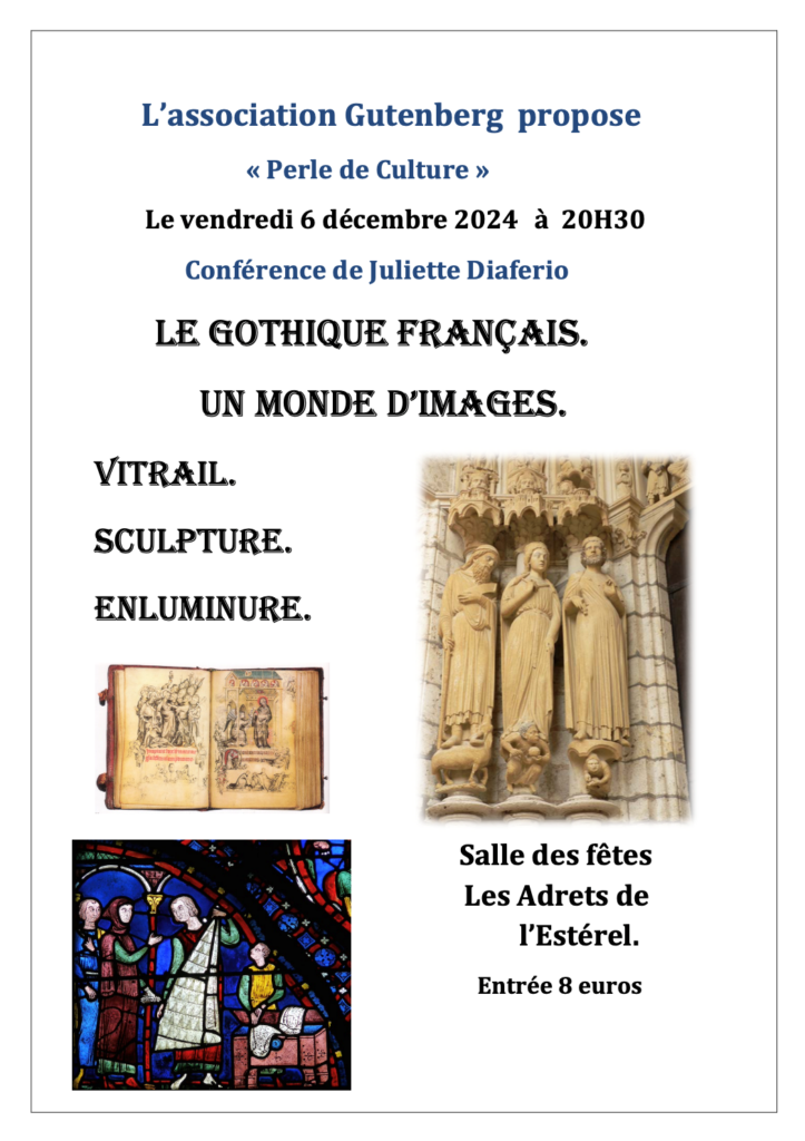 06/12/2024 – Conférence “Le Gothique français, un monde d’images”