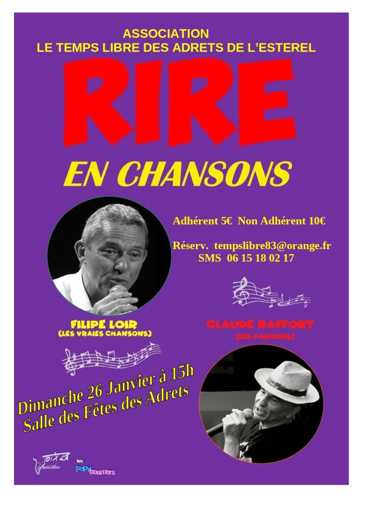 26/01/25 – Spectacle “Rire en chansons”