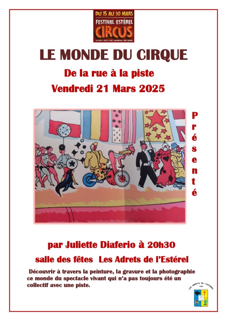 21/03/25 –  Conférence “Le monde du cirque”