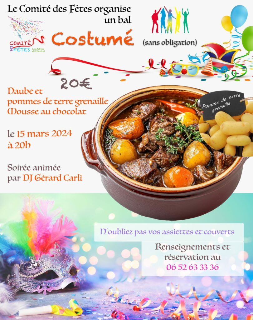 15/03/25 –  Soirée bal costumé