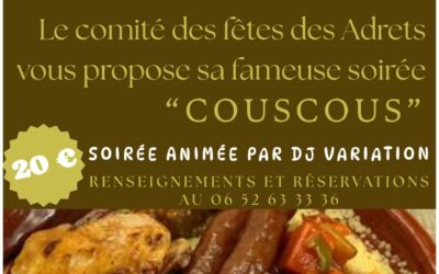 09/08/25 –  Soirée Mousse avec DJ (repas Couscous)