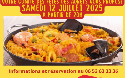 12/07/25 –  Soirée dansante Paëlla (DJ Beach Party avec danseuses et performers)