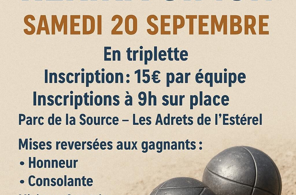 20/09/2025 – Tournoi de pétanque de l’amicale des pompiers