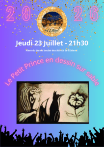 23/07/2026 – Le Petit prince en dessin sur sable