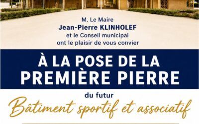 23/07/2026 – Pose de la première pierre du bâtiment sportif du stade