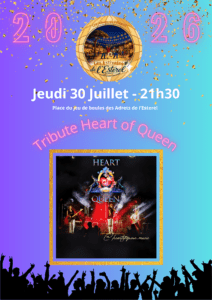 30/07/2026 – Tribute Heart of Queen (Concert gratuit)