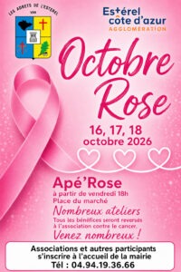 16, 17 et 18/10/2026 – Octobre Rose arrive aux Adrets-de-l&rsquo;Estérel !