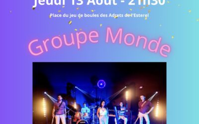 13/08/2026 – Concert gratuit Pop-électro « Groupe Monde »