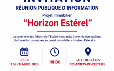 03/09/2026 – Réunion publique d&rsquo;information Projet Immobilier « Horizon Estérel »