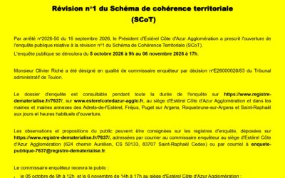Enquête publique sur la révision du Schéma de Cohérence Territoriale (SCoT)