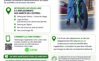 Les vélos électriques Lime aux Adrets-de-l&rsquo;Estérel !